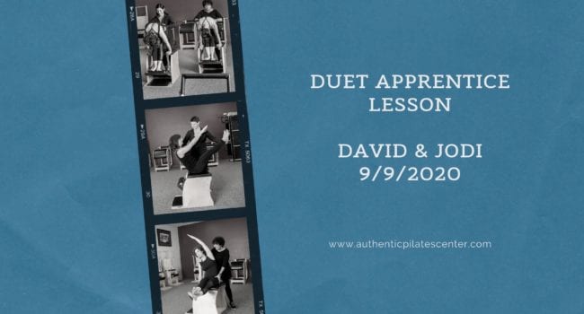 APLC Pilates lesson with apprentices – David & Jodi 9/9 