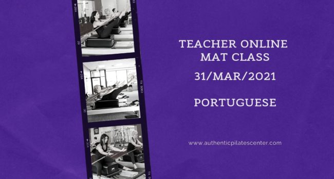 Teacher online Mat Class – 31/Mar/21 