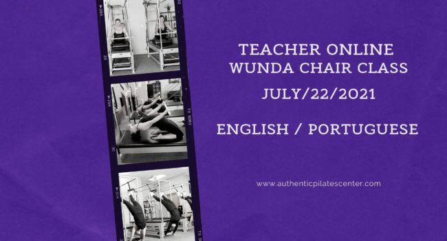 Teacher Online Wunda Chair Class – 07/22/21 