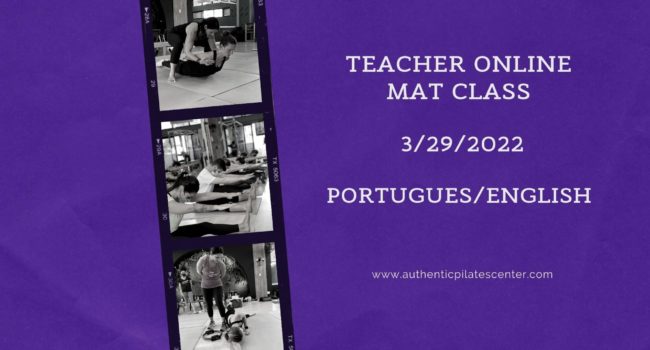 Teacher Online Mat Class – 3/29/22 
