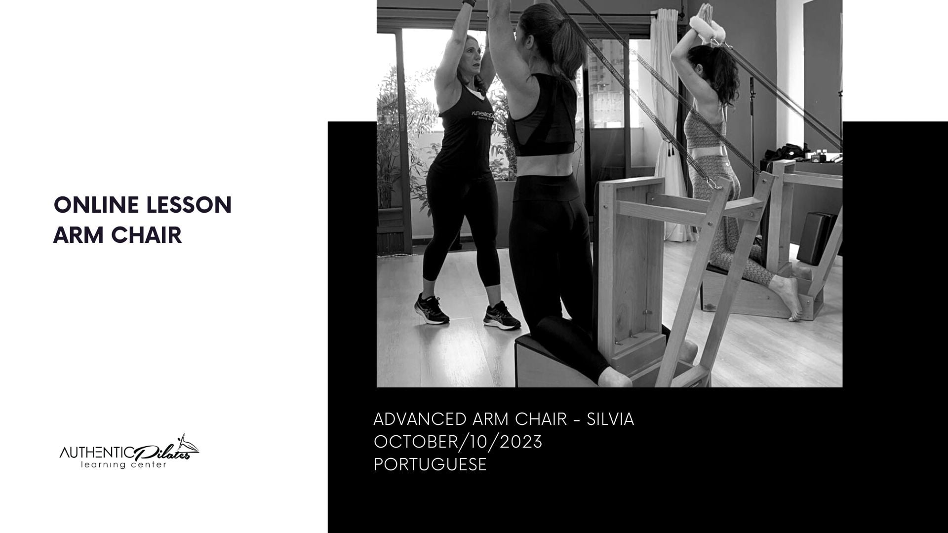 Online Arm Chair Lesson – Silvia 10/10/23