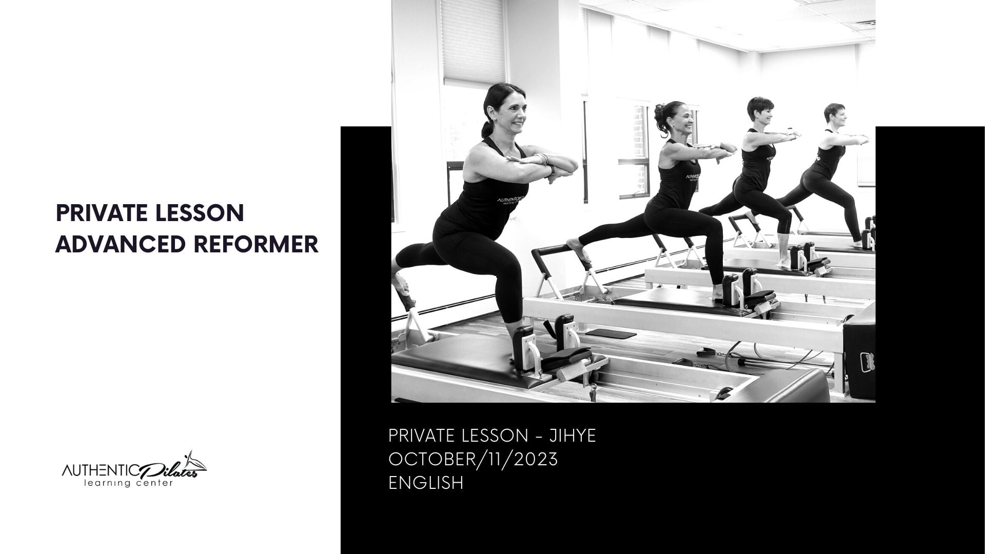 Private lesson – Advanced Reformer- Jihye 10/11/23