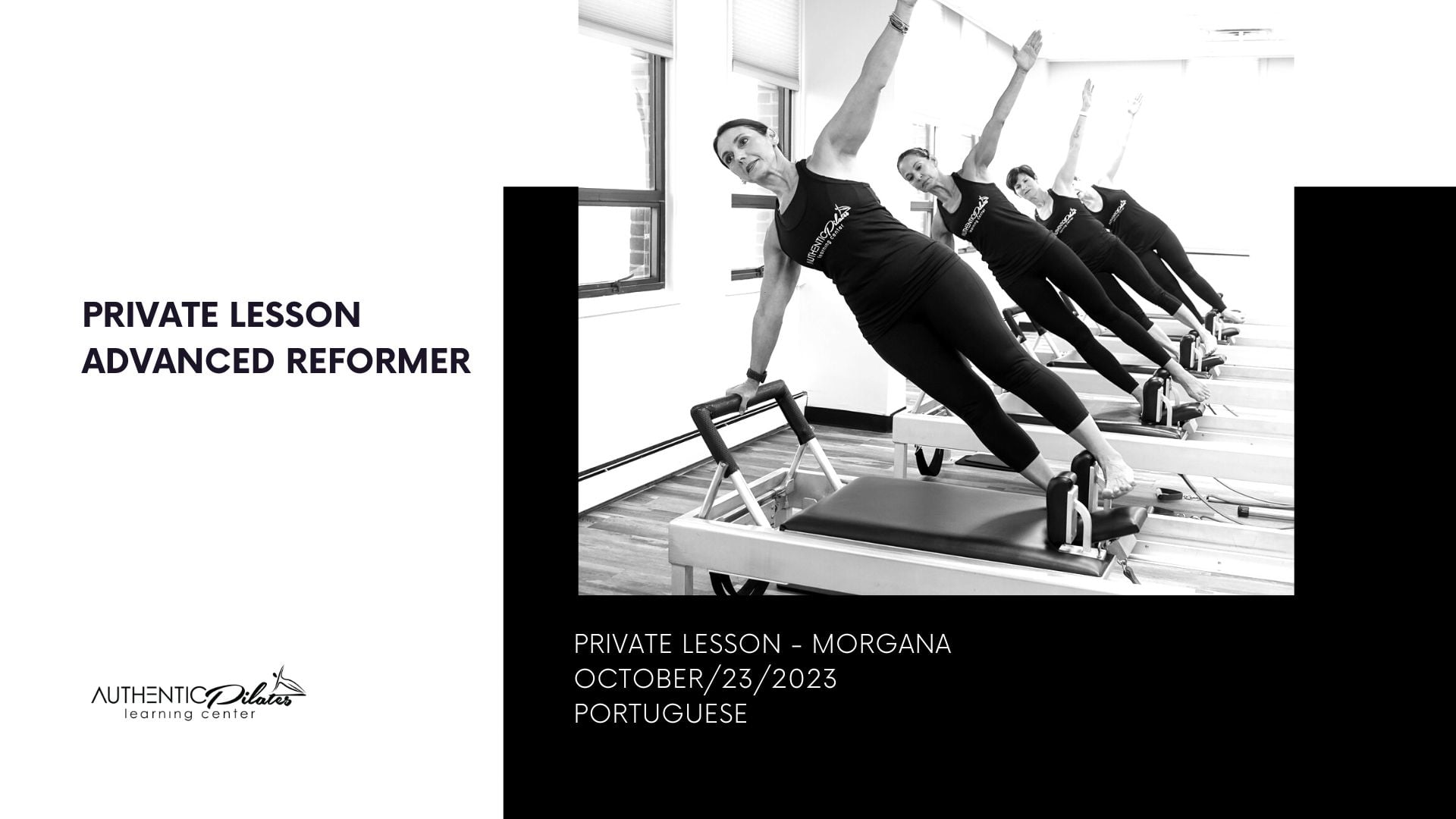 Private Advanced Reformer lesson – Morgana 10/23/23