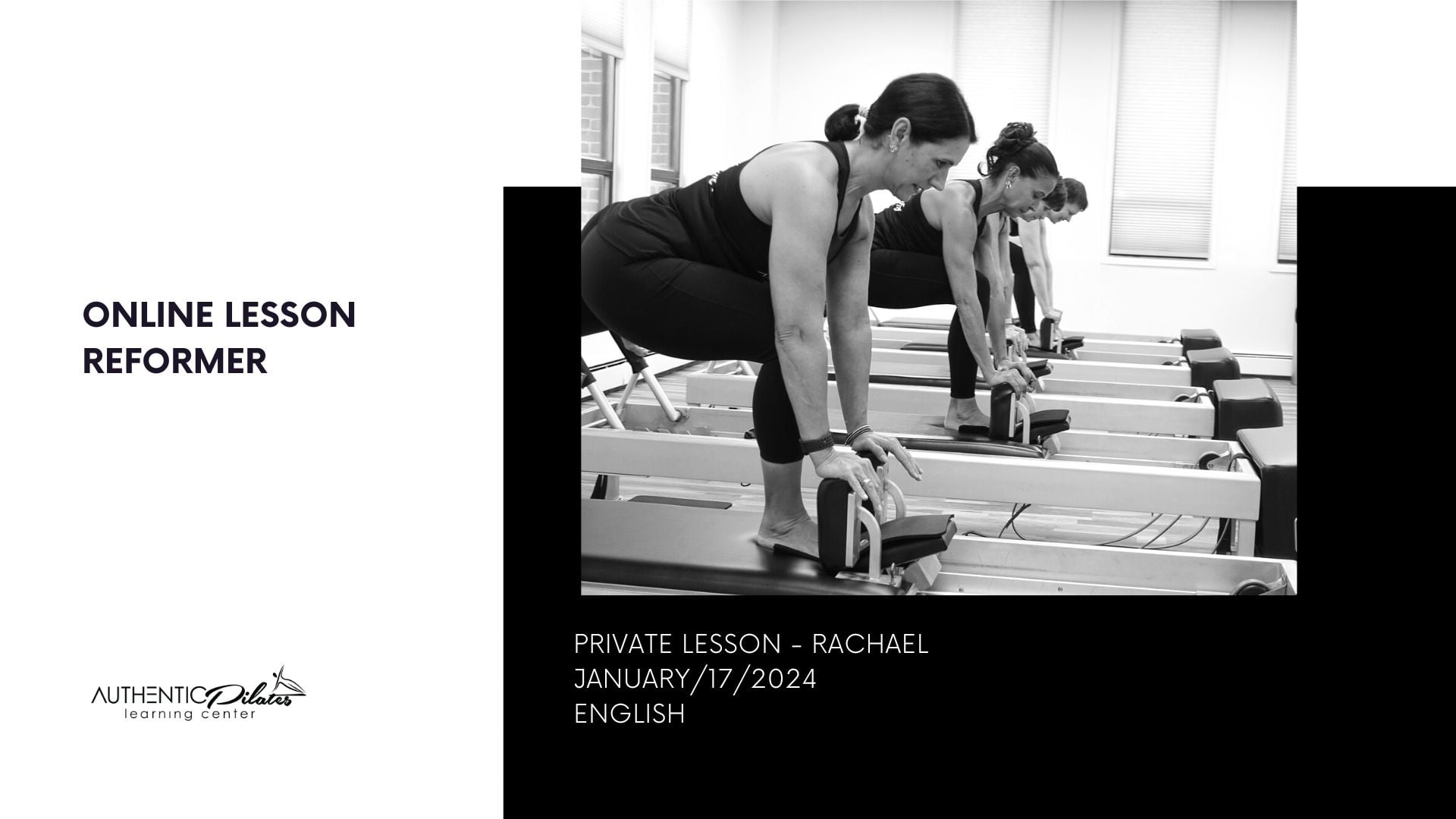 Online Reformer Lesson – Rachael 1/17/24