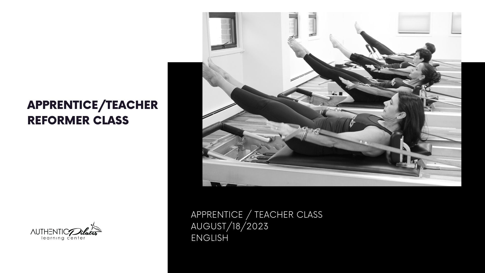 Apprentice/Teacher Group Reformer Class – 8/18/23