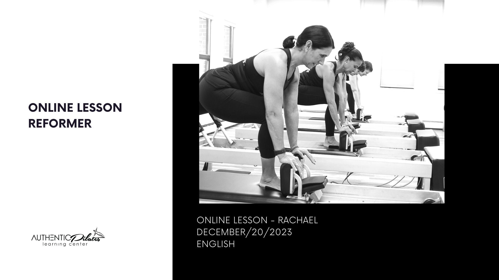 Online Reformer Lesson – Rachael 12/20/23