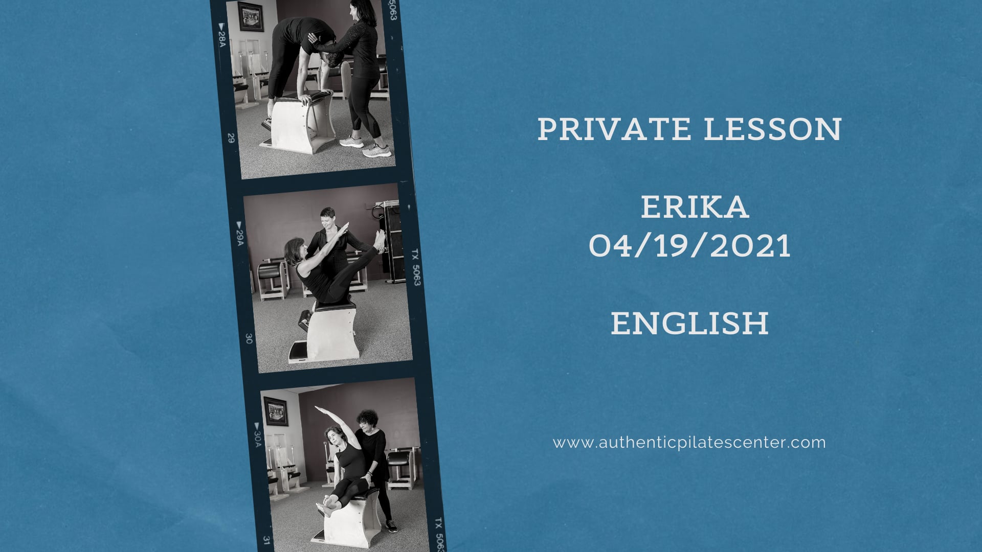 Pilates Lesson Observation – Erika 4/19/21