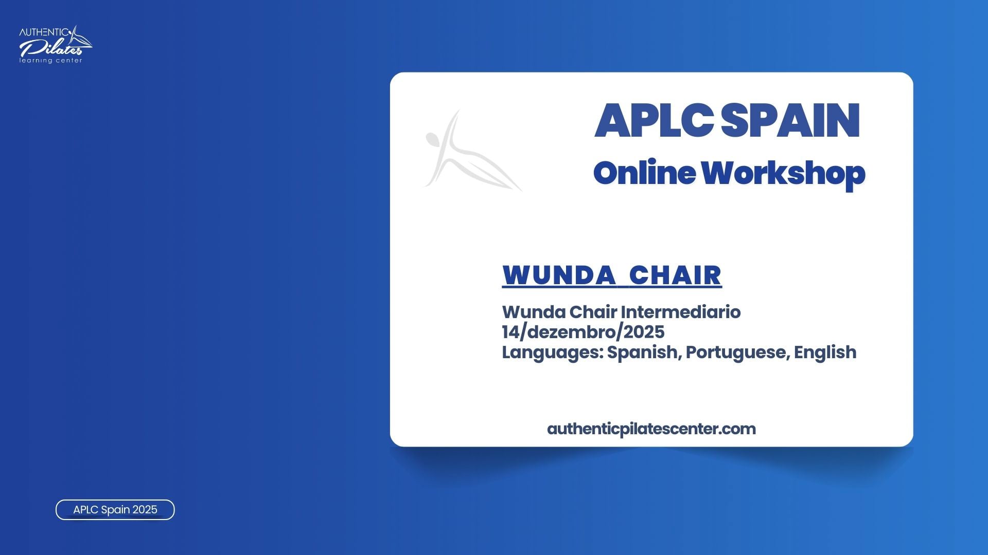 APLC España – Online Workshop – Wunda Chair – 14/dez/25