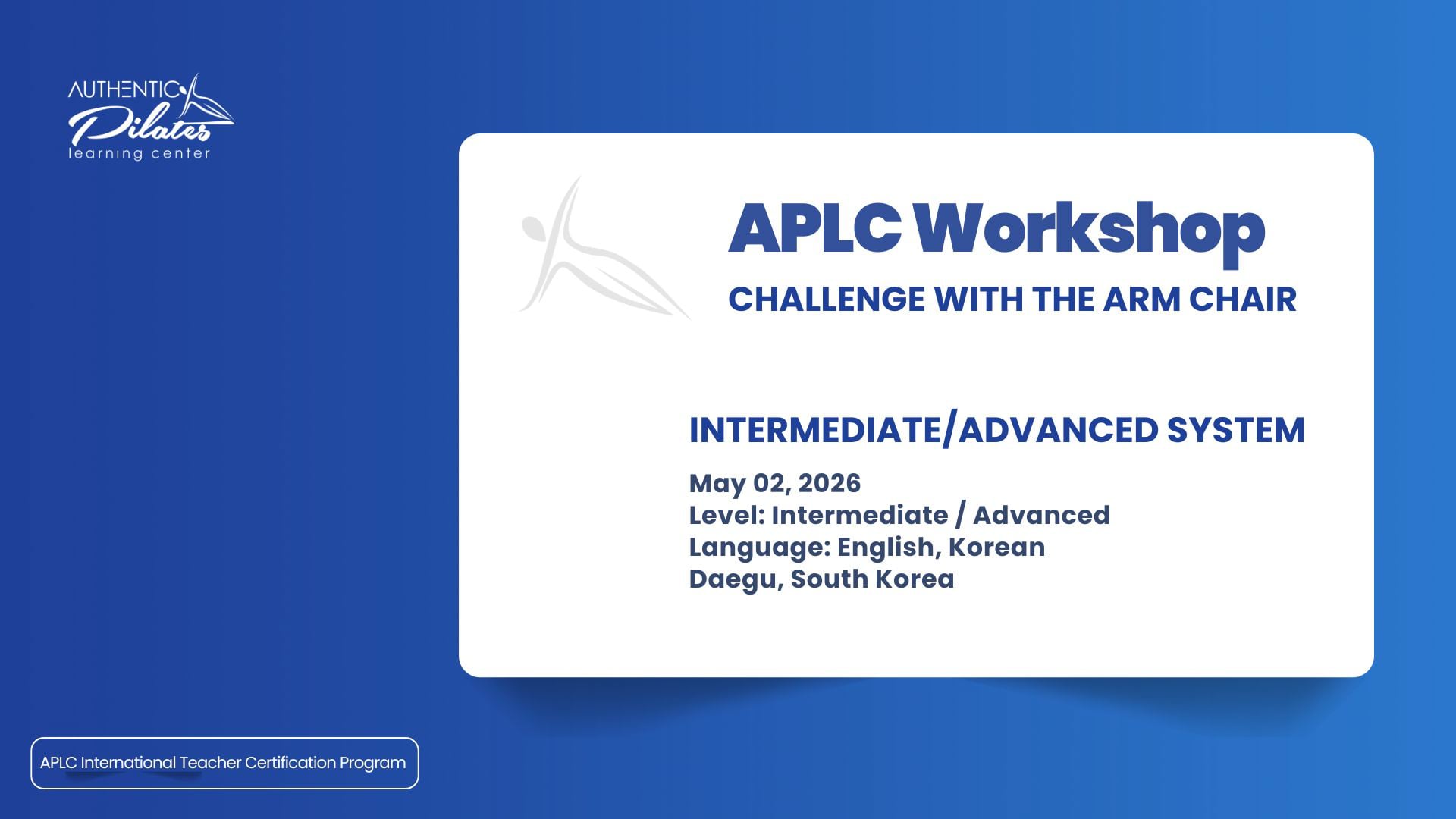 APLC Arm Chair Workshop – May 2, 2026 – Daegu, South Korea