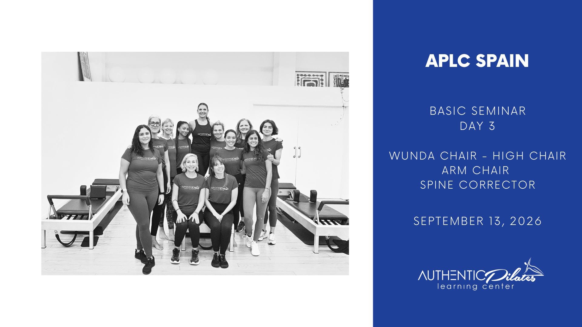 APLC Spain Basic Seminar – Day 3 – All Chairs/Spine Corrector – 9/13/26