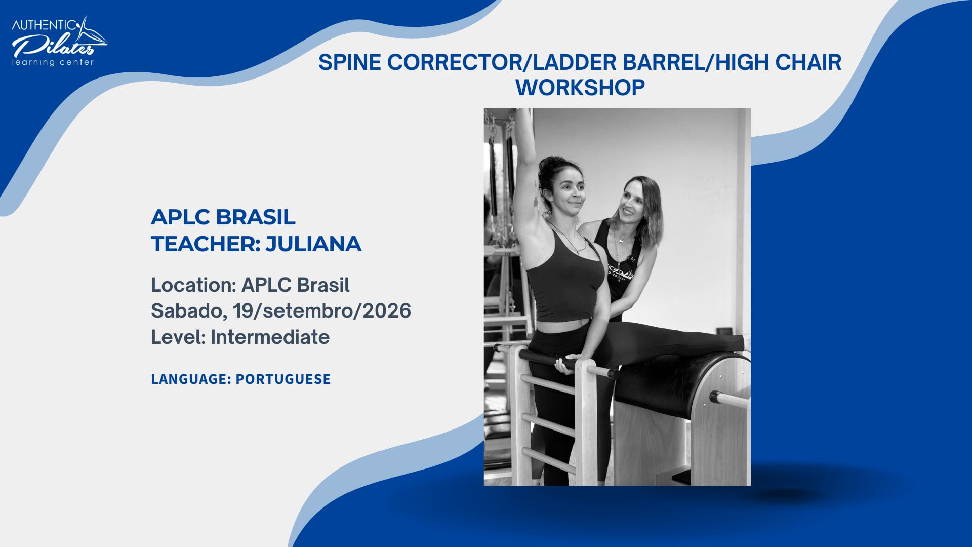 APLC Brasil Workshop Online – Spine Corrector/Ladder Barrel /HIgh Chair – 19/Set/2026